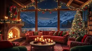 Midnight at the Snowpeak Lodge 🏔️ Luxury Christmas Ambience & Fireplace Sounds for Sleep 2026