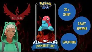 PORYGON COMMUNITY DAY - Pok&eacute;mon GO (20+ SHINY & Crazy Spawns)