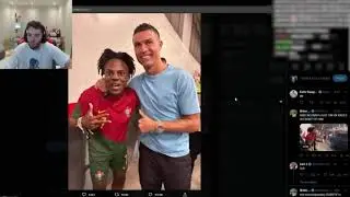 Adin Ross Reacts To iShowSpeed Meeting RONALDO