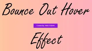 How to create bounce out button on hover 