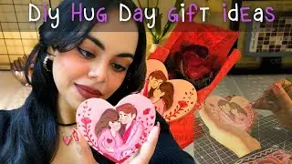 💖valentine's day series Day 6✨️|HAPPY HUG DAY🫶🏻✨️💖 🫂 |DIY cute love coaster painting 🖌🎨 💖✨️