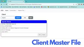 Client Master File Demo | A1A Financial System #loanapp #javaee #crud