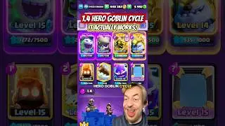 1.4 Hero Goblin Cycle works&hellip; please nerf Supercell🙏 #clashroyale #clashroyaleshorts #supercell