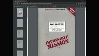 Impossible Mission (Atari 7800) -- Game Manuals Were Cool