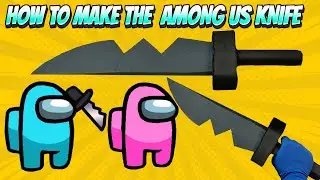 HOW TO MAKE THE AMONG US KNIFE - PAPER CRAFT CARDBOARD