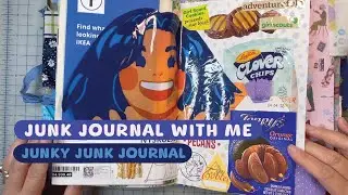 March Junky Junk Journal - using actual junk in my junk journal
