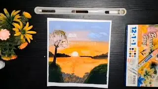 A Silent Road Painting That Will Calm Your Mind 🎨 | Satisfying Art Process