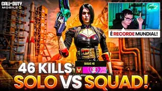 NOVO RECORDE MUNDIAL DE KILLS NO SOLO VS SQUAD DO COD MOBILE! 🔥 (46 KILLS - SEASON 9)