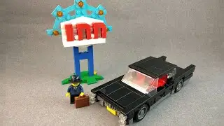 Lego Classic car and Retro Sign MOC
