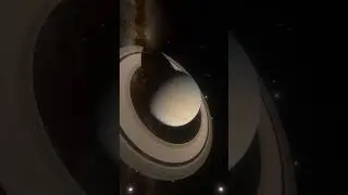 Space Ambient Music | Saturn &bull; And Orbiting Moons [ SPACE JOURNEY ] #Shorts