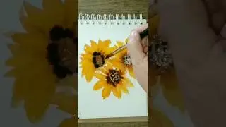 #sunflower #art aquarelle #girassois #painting #yutubeshorts 🌻🌻👍