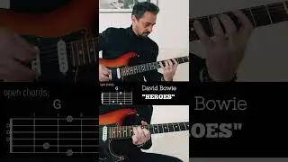 David Bowie - Heroes | Guitar lesson with chords