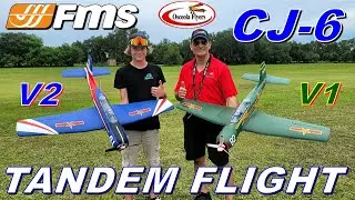FMS CJ-6 V1 vs V2 Tandem flight at the OSCEOLA FLYERS electric event 2022