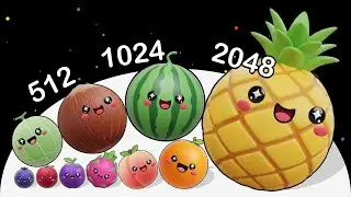 Max Level Fruits! - FRUIT SMASH (Watermelon Game, ASMR Suika Gameplay)