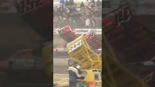 Victory donuts after winning the Grand final at ACON Speedway