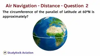 Circumference of Parallel of Latitude at 60&deg; North | Air Navigation | #aviation  | #studykwik