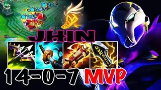 WILD RIFT JHIN ADC GAMEPLAY | 14 -0 -7 MVP | JHIN BUILD RUNES