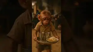 poor baby 🐒. monkey rio bna  🛞rich man