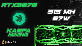 RTX3070 Mining KASPA 515mh/s Consuming 67w from the Wall | EP-043