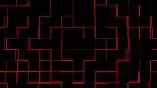 Abstract Red Neon Light Cube Background Video, blinking Motion Background Loop   Free Stock Footage