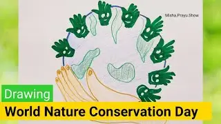 World Nature Conservation Day Poster Drawing | July 28 | Poster on conservation of Natural Resources