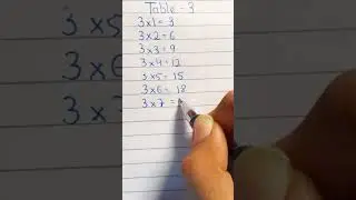 How to write Table-3 in a simple way (Math) #maths #math