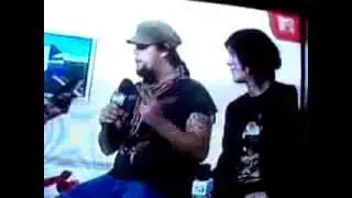 Ville Valo and Mige from HIM H I M on TRL in Australia