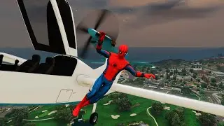 GTA 5 Epic Plane Crashes & Spiderman Ragdolls Ep.9 (Euphoria Physics | Funny Moments)