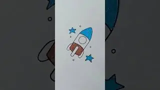 coloring page rocket 🚀 #shorts