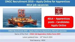 ONGC Recruitment 2019 &ndash; Apply Online for 4014 Apprentice Posts