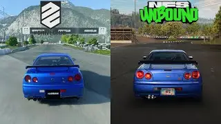 Driveclub Vs NFS Unbound Comparison Sound & Graphics - Nissan Skyline R34 V-Spec II [4KPS5]
