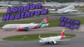 Windy Day at London Heathrow - Storm Amy
