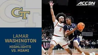 Georgia Tech's Lamar Washington Highlights vs. Miami