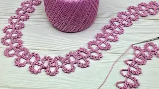 Очень простое ЛЕНТОЧНОЕ КРУЖЕВО вязание крючком мастер-класс How to CROCHET EASY and SIMPLE Tutorial