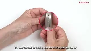 How to turn your rechargeable Bernafon Encanta miniRITE hearing aids on and off