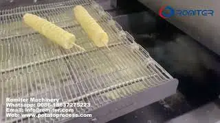 Automatic crispy twist spiral potato production line for sale