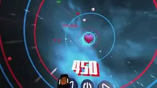 VR rhythm shooter mini game