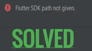 Flutter SDK path not given android studio solved