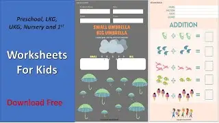 Free Worksheets For Kids| Free Activity Worksheets For PREP, Nursery, LKG, UKG and 1st kids|
