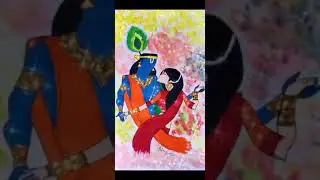 Radha krishna Painting  | poster colour| #short #radhakrishna #postercolour
