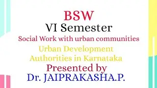 Urban development authorities in Karnataka.
