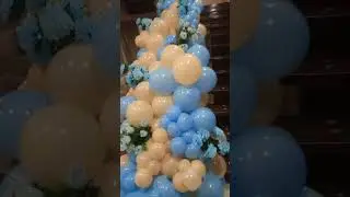Beautiful Balloon Decor at Staircase for Welcome Baby Boy #shorts #foryoupage #karachi