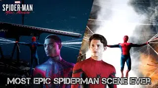SPIDER-MAN ICONIC RESCUING SCENE||SPIDERMAN HOME COMING SHIP SCENE||MILES MORALES|| #milesmoralespc