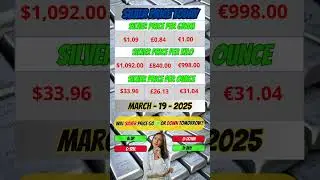 Silver Price Today | Silver Price Live | Silver Price Prediction 2025 | Silver March 19 2025