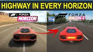 Driving An Aventador On The Highway Of Every Forza Horizon 1,2,3,4 l Evolution of Highways in FH1-4