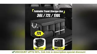 Foldable Trunk Storage Box Waterproof Oxford Cloth 110L Large-Capacity Car Organizer for