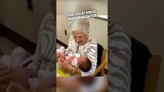 This grandma&rsquo;s reaction holding her great-great-granddaughter is amazing ❤️
