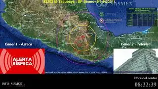 InfoSismosMx - Alerta Sísmica en Canal de TV con interrupción automática vs Canal sin interrupción
