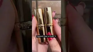 Gold Lipstick💄 #loreal #lipstick #lipsticklover #swatches #review  #makeup #beauty #viralvideo