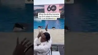 Soulja Boy is really the first rapper to score a three-pointer at SeaWorld 😭🏀